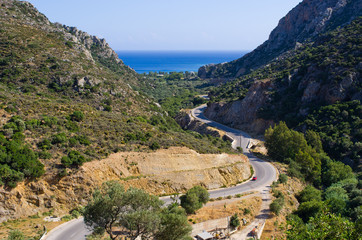 Fototapeta na wymiar Hills on Crete island, Greece