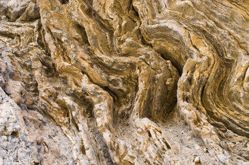 Geological in Samaria Gorge on Crete island, Greece
