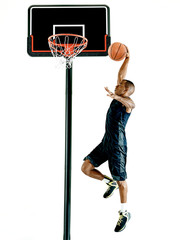 Fototapeta premium basketball player man Isolated 