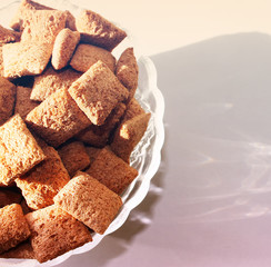 Muesli bars close up