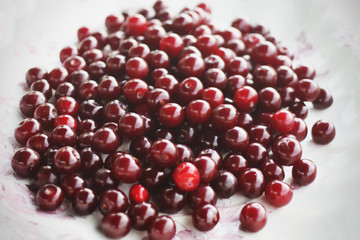 Fresh cherries close up