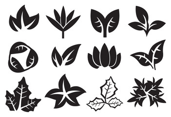 Leaves Vector Icon Set