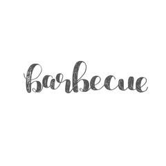 Barbecue. Brush lettering.