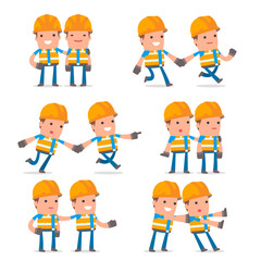 Set of  Good and Careful Character Constructor in helps poses