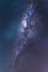 Clearly milky way on night sky.