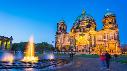 Berliner Dom at night in Berlin, Germany © orpheus26