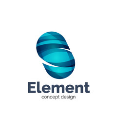 Vector sphere abstract logo template