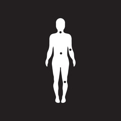 flat icon in black and white style body osteoarthritis