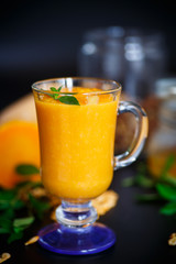 pumpkin smoothie with nuts and honey