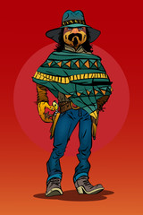 cowboy. vector illustration.