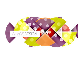 Round shapes, circle banner with sample text