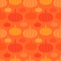 Pumpkins seamless pattern