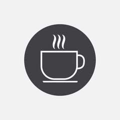 Cup with hot drink icon