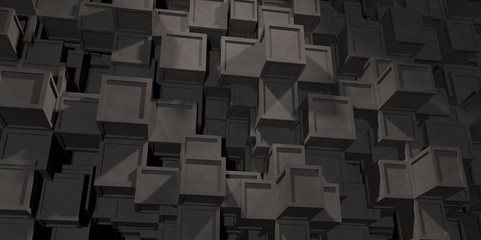 Abstract Background of Concrete Cubes