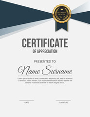 Certificate of appreciation, Diploma template design. Vector