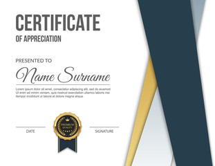 Certificate of appreciation, Diploma template design. Vector
