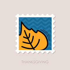 Autumn Leaves poplar stamp
