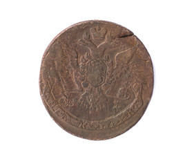numismatics, old Russian 5 kopeck 18th century