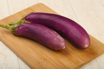 Raw violet eggplant