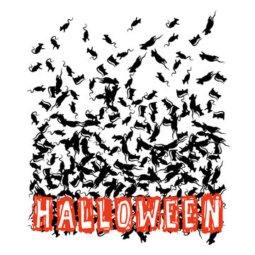 Halloween banner with rats and scratch orange text.