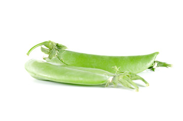 peas close up on white background