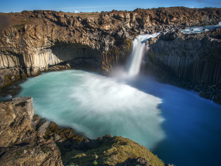 Aldeyjarfoss - a waterfall situated in the north of Iceland in Skjálfandafljót River