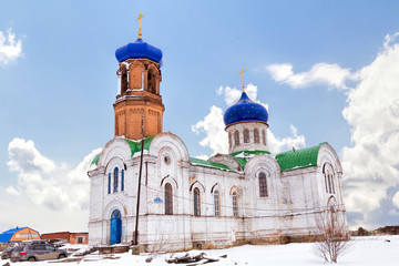 Church of the Intercession of the Holy Virgin. The village of Pokrovskoye. Russia