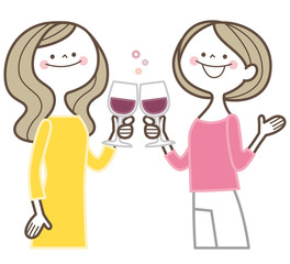 乾杯　ワイン