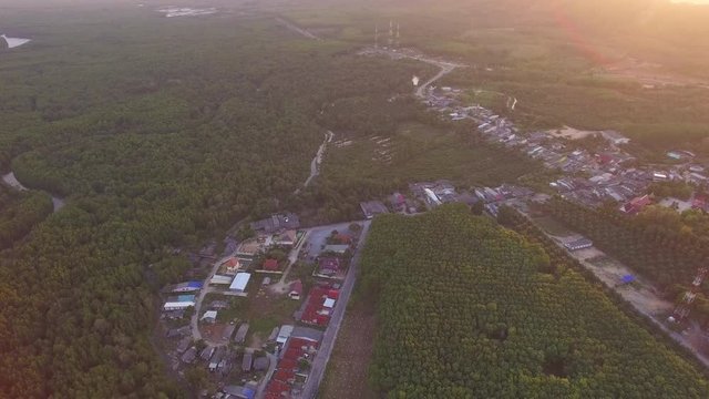 new view point in Phang Nga province at Baan Hinrom near Samed Nangshe view point photo from drone can see many islands in Phang Nga gulf