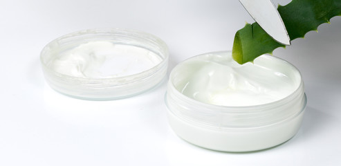Aloe vera and moisturizing cream