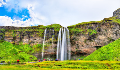 View of Seljalandsfoss waterfall - Iceland