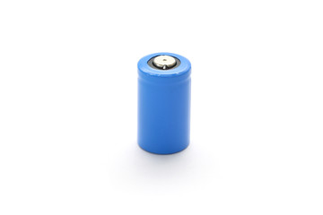 CR2 Lithium Battery Isolated on White Background