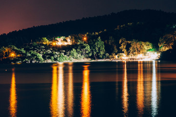 Night water reflection