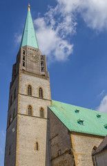 Fototapeta premium Tower of the Nikolai church in Bielefeld