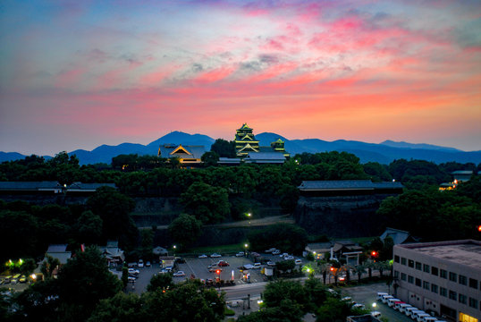熊本城2009　夕景　kumamoto 