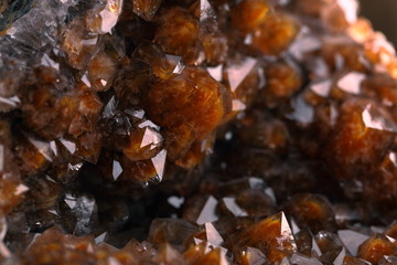 Quartz with iron oxide on hematite.