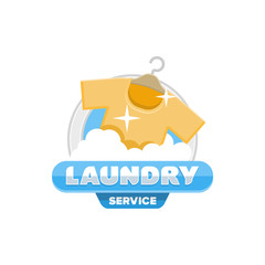 Fototapeta premium service laundry logo emblem badge