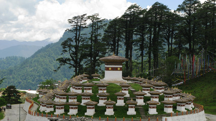 Monument with the stupas
