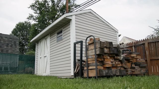 Dolly of a backyard shed.