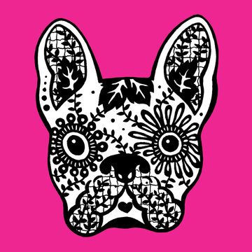 French Bulldog Sugar Skull, Frenchie Cute Dog Day Of The Dead