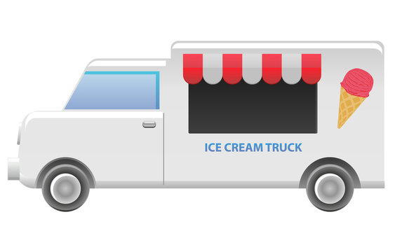 Ice cream truck vector image