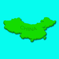 Abstract map of China