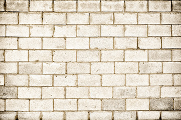 Muro blanco de ladrillos de cemento