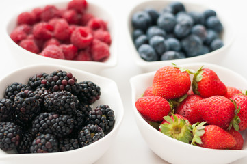 blueberries raspberries strawberries blackberries
