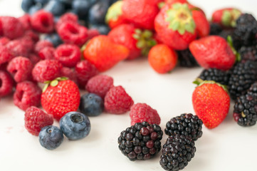 blueberries raspberries strawberries blackberries