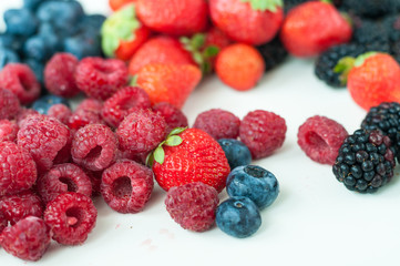 blueberries raspberries strawberries blackberries
