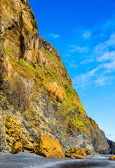 Reynisfjall Mountain at the black sand beach of Reynisfjara - Iceland