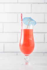 Fresh home made Singapore Sling cocktails