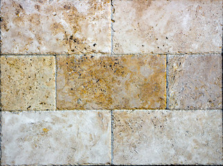 Samples of the texture of travertine, Indian stone
