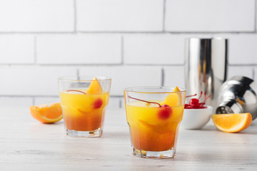 Fresh home made Mai Tai cocktails